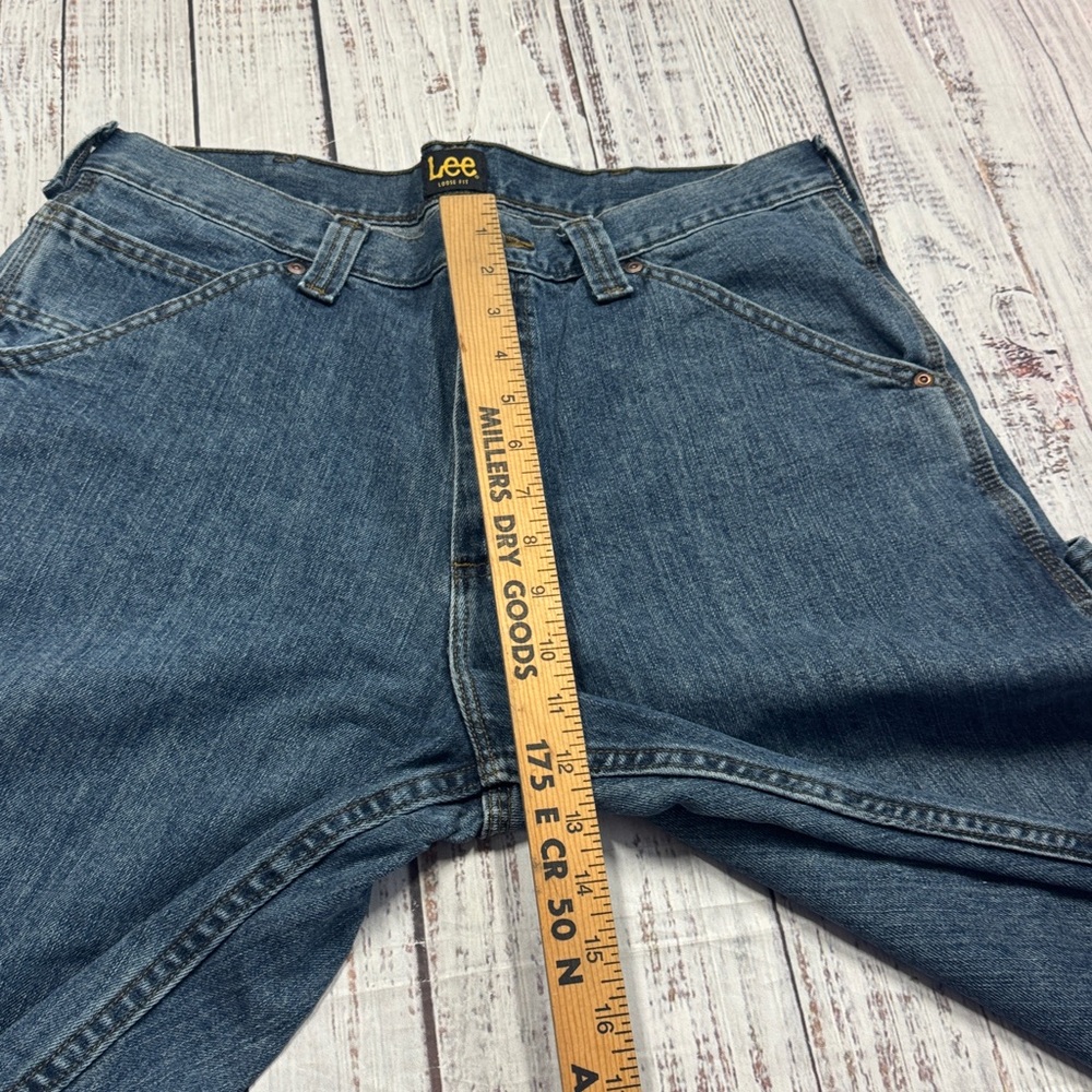 LEE LOOSE FIT CARPENTER JEANS MEN'S SIZE 34 X 34 DENIM WORKWEAR - Picture 12 of 16